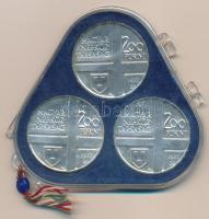 1977. 200Ft Ag (3xklf) "Magyar festők II. / Csontváry, Mányoki, Rippl-Rónai" érmesor erede...