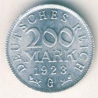 Német Birodalom / Weimari Köztársaság 1923G 200M Al T:1