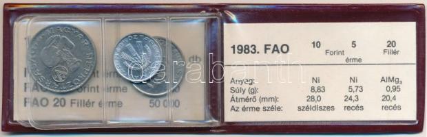 1983. 20f Al + 5Ft Ni + 10Ft Ni "FAO" sor, eredeti tokban tanúsítvánnyal T:1 Adamo EM69, E...