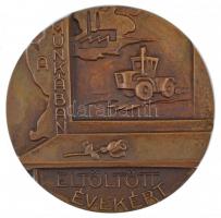 Lajos József (1936-) DN &quot;A munkában eltöltött évekért&quot; egyoldalas bronz plakett (100mm) T:1-