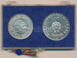 1973. 50Ft Ag + 100Ft Ag "Petőfi" pár eredeti, plombált MNB plasztiktokban T:1 patina Adam...