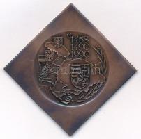 Fritz Mihály (1947-) 1990. "Mathias Rex" Mátyás király halálának 500. évfordulója, bronz c...