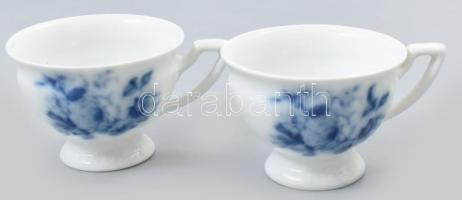 Rosenthal 6 db mokkás csésze, mázalatti kékkel festett porcelán, hibátlan, jelzett