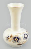 Zsolnay porcelán búzavirág mintás vázácska. Kézzel festett, jelzett, hibátlan. 11 cm