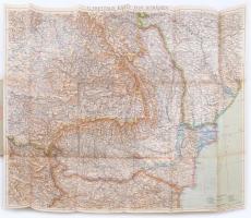 cca 1914-1918 G. Freytags Karte von Rumänien / Románia térképe. 1 : 1.000.000. Kartograpische Anstalt G. Freytag & Berndt, Wien. Hajtva, sérült borítóval, 82x68 cm