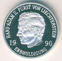 Liechtenstein 1990. 10Fr Ag "II. Hans-Adam" T:PP