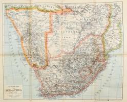 cca 1914-1918 G. Freytags Karte von Süd-Afrika / Dél-Afrika térképe. 1 : 5.000.000. Kartograpische Anstalt G. Freytag & Berndt, Wien. Hajtva, kissé sérült borítóval, 54,5x43,5 cm