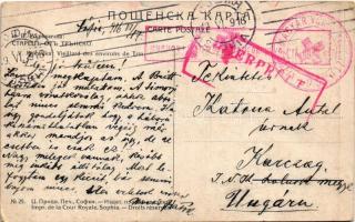 1916 Vieillard des environs de Trin / folklore art postcard s: Mrkvicka + "Magyar Vöröskereszt ...