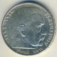 Német 3. Birodalom 1937J 5M Ag "Hindenburg" nagy hk.-tel T:2-/3