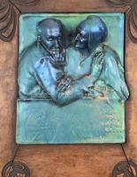 Zsolnay szecessziós plakett pár - Mikor én még legény voltam. Nincs édesebb, mint a ...... méz.
For...