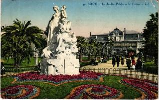 1924 Nice, Nizza; Le Jardin Public et le Casino / park, casino (EK)