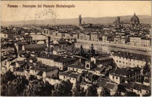 1930 Firenze, Panorama dal Piazzale Michelangiolo (fl)
