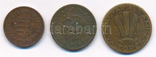 1946. 2f Cu-Zn + 10f Cu-Zn + 20f Cu-Zn T:2- ph., ü., karc