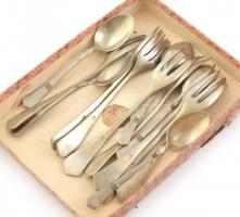 Vegyes alpakka evőeszközök, többségében jó állapotban