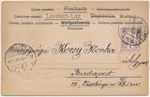 1901 Gently erotic lady. Schmidt Edgar No. 416. Art Nouveau, Emb. (EK)