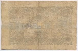 1866. 1G vízjel nélkül, "Qa 23" sorszámmal T:IV ragasztott
Austrian Empire 1866. 1 Gulden...