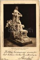 1900 Erzsébet királyné (Sissi) síremléke a családi sírboltban. Zala György szoborműve. Ferenczy József és Társa kiadása / Empress Elisabeth of Hungary (Sisi) monument, tombstone (szakadás / tear)