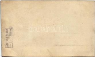 Zólyom, Zvolen; esküvő, házaspár / wedding, married couple. Atelier Árkos photo (vágott / cut)