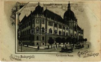 Budapest IX. Kunstgewerbe Museum / Iparművészeti múzeum. Art Nouveau, flora, litho (fa)
