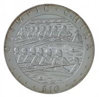 Brit Virgin-szigetek 2008. 10$ Ag "Nyári Olimpia, Kína / Evezés" forgalomba nem került eml...