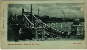 Budapest, Ferenc József híd este. Divald Károly 20.