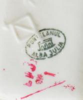 Alba Julia retró porcelán váza, jelzett, hibátlan, 1970 körül, m: 11,5 cm