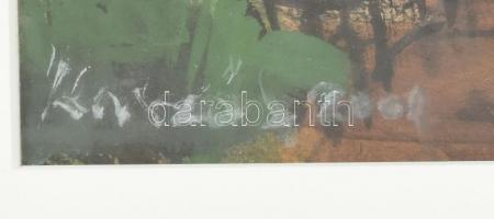 Kaszás István Viktor (1928-2015): Tokaji utca. Vegyes technika, papír, üvegezett keretben, jelzett, ...