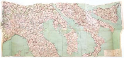Italia, Carta automobilistica / Italien, Autokarte / Olaszország autós térképe. 1 : 1.000.000. Kümmerly & Frey, Bern. Hajtva, 124,5x50,5 cm