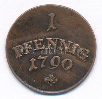 Német Államok / Szászország - Weimar - Eisenach 1790. 1pf Cu "oroszlános" verdejellel T:2,...