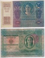 1914. 50K piros "MAGYARORSZÁG" felülbélyegzéssel + 
1912. 100K piros "MAGYARORSZÁG&q...
