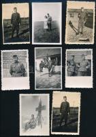 cca 1940-1945 Vegyes katonai fotó tétel, 17 db, 5,5×9 cm