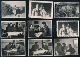 cca 1940-1945 Vegyes katonai fotó tétel, 17 db, 5,5×9 cm