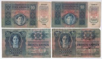 1912-1915. 10K-100K mind fekete "ROMANIA TIMBRU SPECIAL" felülbélyegzéssel (8db, 5xklf) T:...