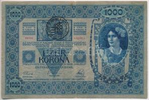 1902. 1000K fekete ROMANIA TIMBRU SPECIAL román felülbélyegzéssel T:III Adamo K35Be