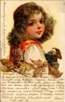 1901 Children art postcard. litho (EK)