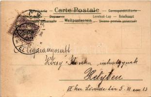 1901 Children art postcard, fairy. litho (felületi sérülés / surface damage)