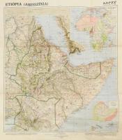 1935 Etiópia (Abesszínia) térképe, 2 db (két különböző borítóval). 1 : 5.000.000. Tervezte és kiadja...