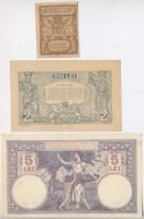 Románia 1917. 25b + 1920. 2L + 5L T:III kis szakadás, folt
Romania 1917. 25 Bani + 1920. 2 Lei + 5 ...