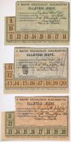 1923. A Magyar Közszolgálati Alkalmazottak ellátási jegye (5xklf) kitöltve, felülbélyegzésekkel T:II-III