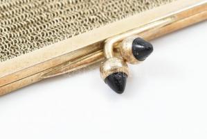 Aranyozott ezüst (Ag) színházi táska. Jelzett, sérült, 164 g