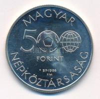 1986. 500Ft Ag "Labdarúgó Világbajnokság - Mexikó 1986 - Stadion" T:1- patina
Adamo EM94