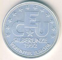 NSZK 1992. "Egyesült Európa" Ag 31,1g T:1 tanúsítvánnyal