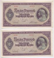 1945. 100P (4x) sorszámkövetők "E 264 027868-027871" T:III az egyiken kis beszakadás, ezt ...