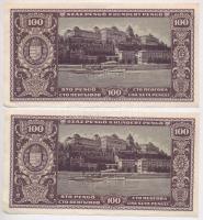 1945. 100P (4x) sorszámkövetők "E 264 027868-027871" T:III az egyiken kis beszakadás, ezt ...