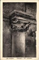 Ják, templom belső, oszlopfej a XII. századból (EK)