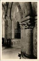 Ják, templom belső, oszlopfej a XII. századból. Weinstock 1700.