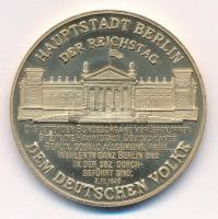 Németország DN "Reichstag" kétoldalas, aranyozott emlékérem (40mm) T:1 Germany ND "Reichstag" two-sided gilt medallion (40mm) C:UNC