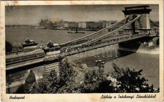 1940 Budapest, Látkép a Széchenyi híddal (EK)