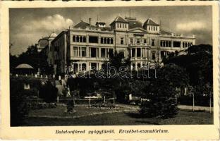 1939 Balatonfüred, gyógyfürdő, Erzsébet szanatórium (EK)