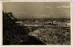 1938 Budapest V. Országház Budáról nézve, Szilágyi Dezső téri református templom